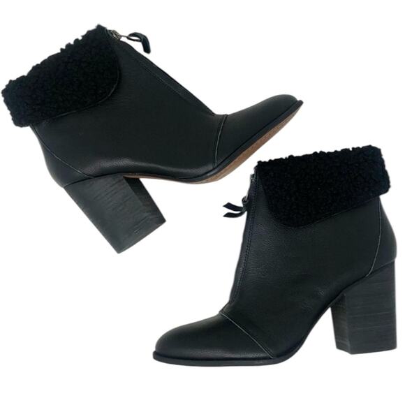 NWOT Splendid Kiley Faux Fur Collar Booties – Sz 10 - Picture 3 of 7